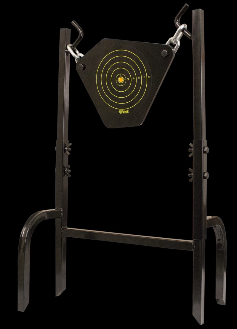 SME 9.5-Inch Steel Gong Target with Stand 10mm NM500 Centerfire Rated