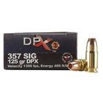 Cor-bon DPX 357 SIG 125gr Jacketed Hollow Point Ammo 20 Round