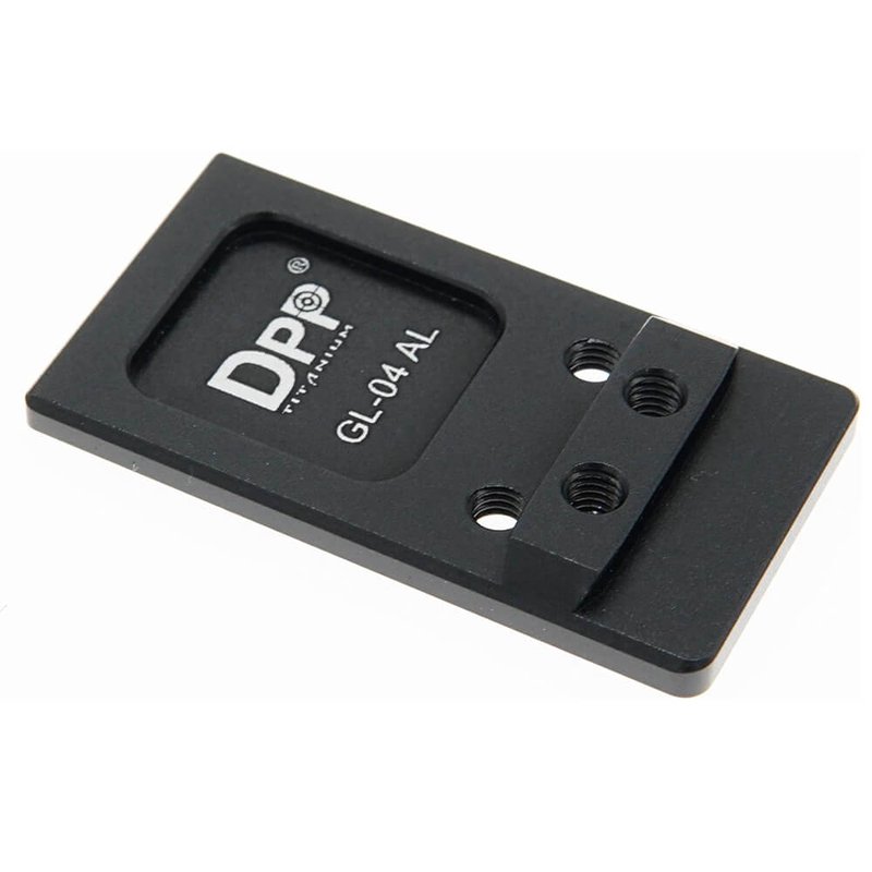 DPP Titanium Glock Rear Sight Mount Adapter for Vortex Razor/Sig Romeo 3 - Black Anodized