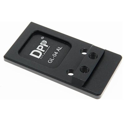 DPP Titanium Glock Rear Sight Mount Adapter for Vortex Razor/Sig Romeo 3 - Black Anodized