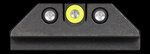 Night Fision GLK-002-007-YGZG Tritium Night Sight U-Rear for Glock 20/21