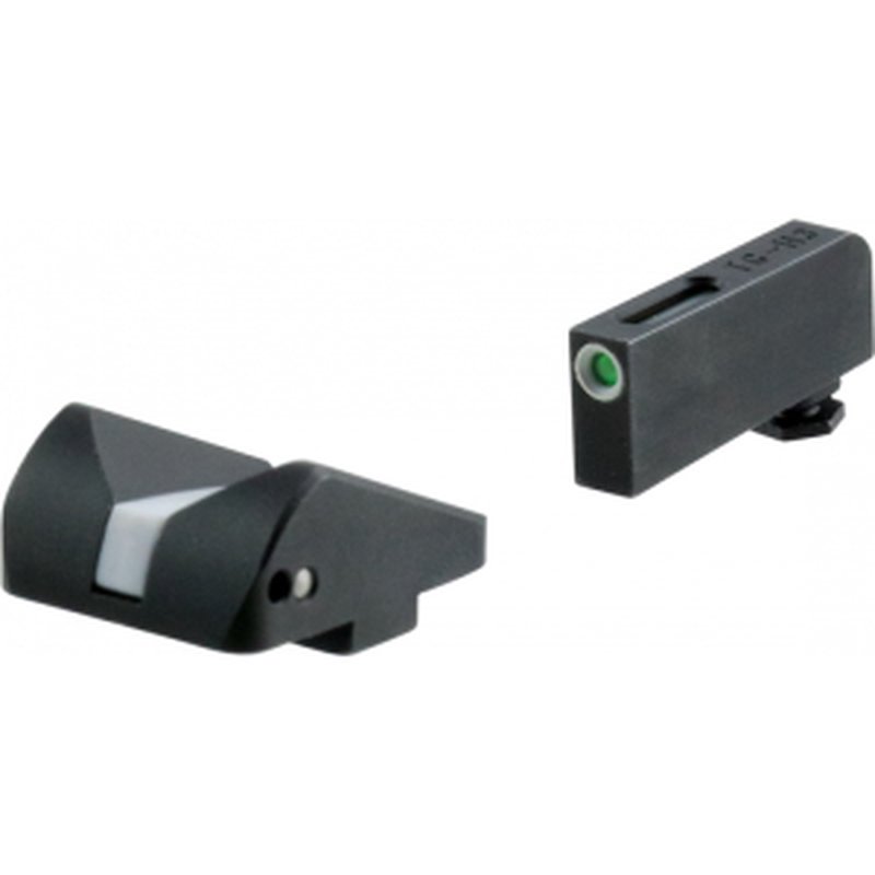 Truglo TFX Fiber Optic/Tritium Handgun Sight Set for Most Non MOS Glock (White Outline/Black) TG13GLFST