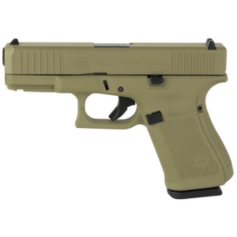 Glock G19 Gen5 9mm 4.02" 15rd Pistol, Coyote Tan