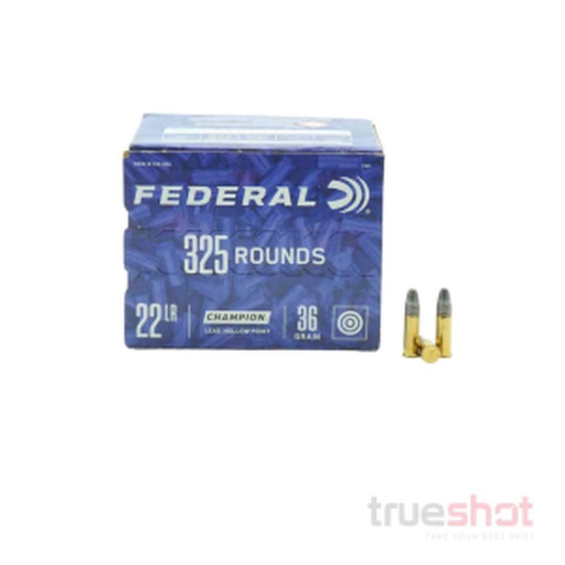 Federal Champion Training 22 Long Rifle 36 Grain Lead Hollow Point LHP Ammunition