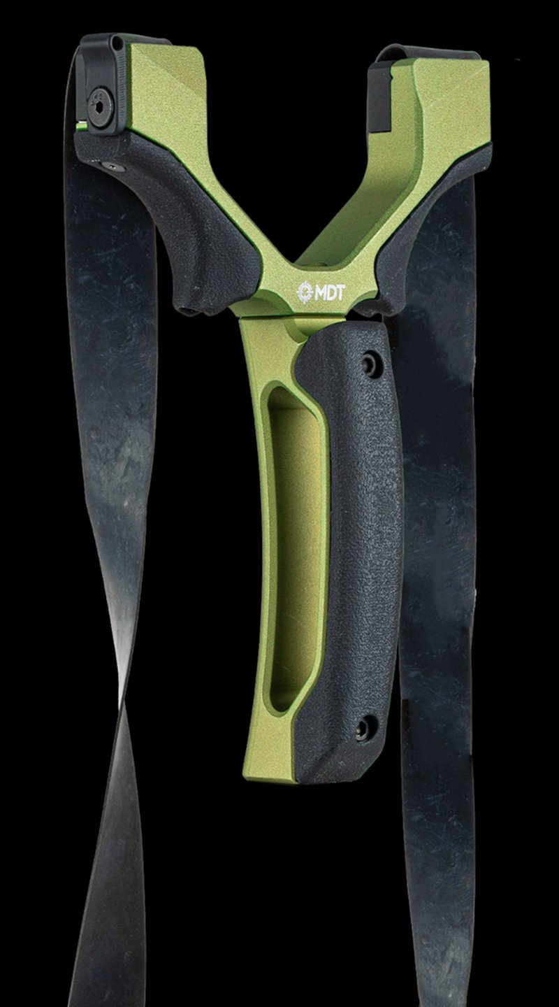 MDT Sporting Goods Inc Hand Cannon Slingshot Large XL Green Aluminum-Polymer Frame