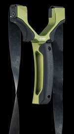 MDT Sporting Goods Inc Hand Cannon Slingshot Large XL Green Aluminum-Polymer Frame