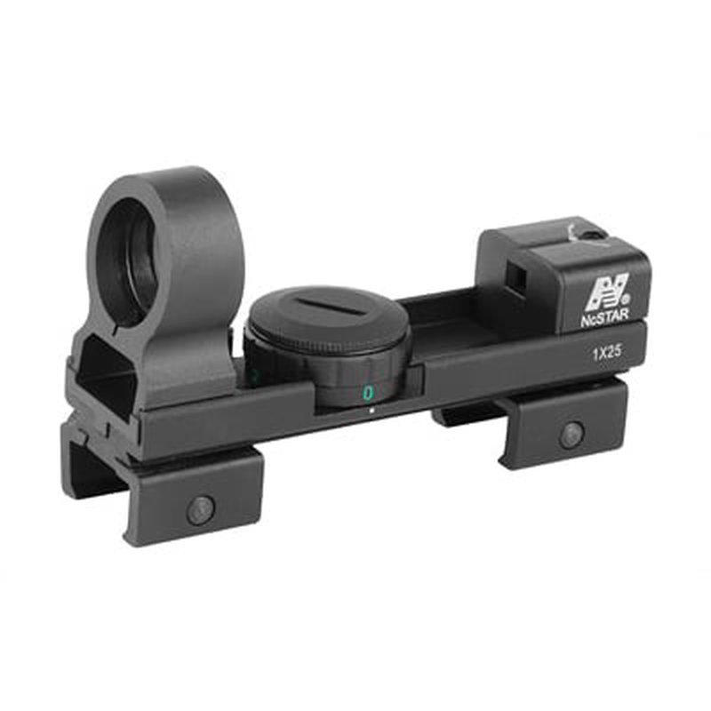 NCSTAR 5 MOA Red & Green Dot Optic w/ 3 Brightness Settings, Interchangeable Weaver & 3/8 Dovetail