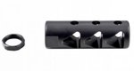 Sniper Muzzle Brake / Recoil Compensator for .308/762 5/8x24, Black, ASMZ08