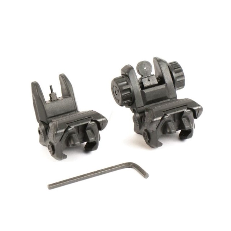 JE Machine Tech Spring Loaded Flip-Up Top Mounted Deployable Front and Rear Sight TS-PS22B Color: Black, Sight Mounting Orientation: Top Mounted, 37% Off