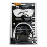 Pyramex Low-Profile Eye & Ear Protection Combo Kit Gry