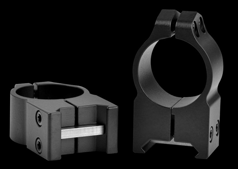 Warne Maxima 1-Inch High Steel Fixed Scope Rings Matte Black Vertical Split