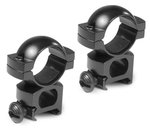 Barska Rifle Scope Rings - 1in Extra High Height Matte Black Weaver See-Thru