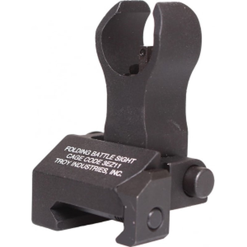 Troy SSIGFBSFHBT02 Battle Sight Front Folding Tritium HK AR-15/M4/M16 Aluminum Black