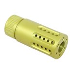 Guntec USA AR-15 Micro Slip Over Barrel Shroud With Multi Port Muzzle Brake Anodized Neon Yellow