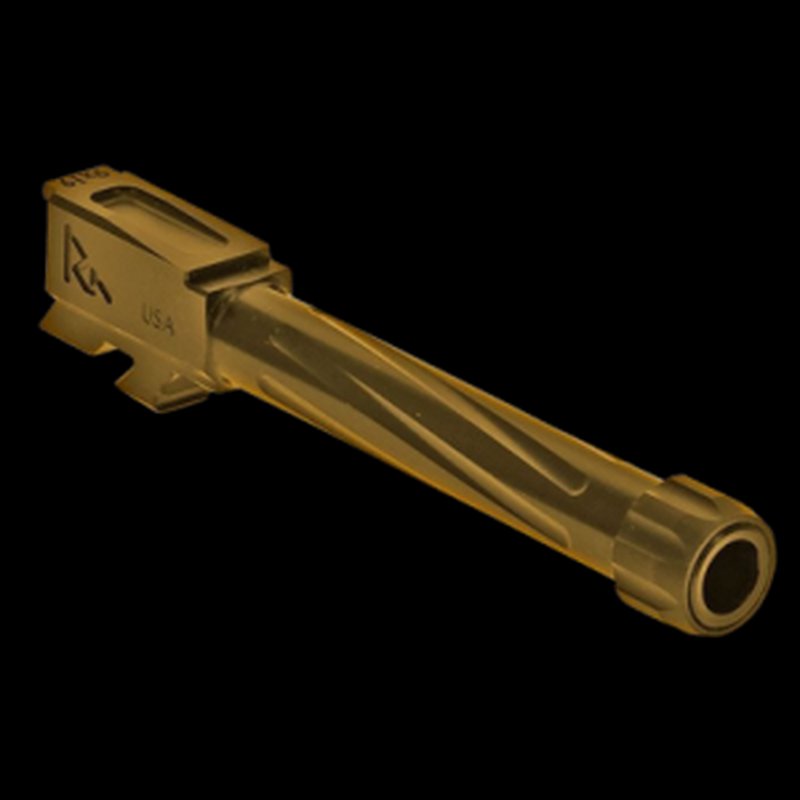 Rival Arms Precision V1 4.17in 9mm Drop-In Threaded Barrel for Glock 48 Gold PVD RA20G802E