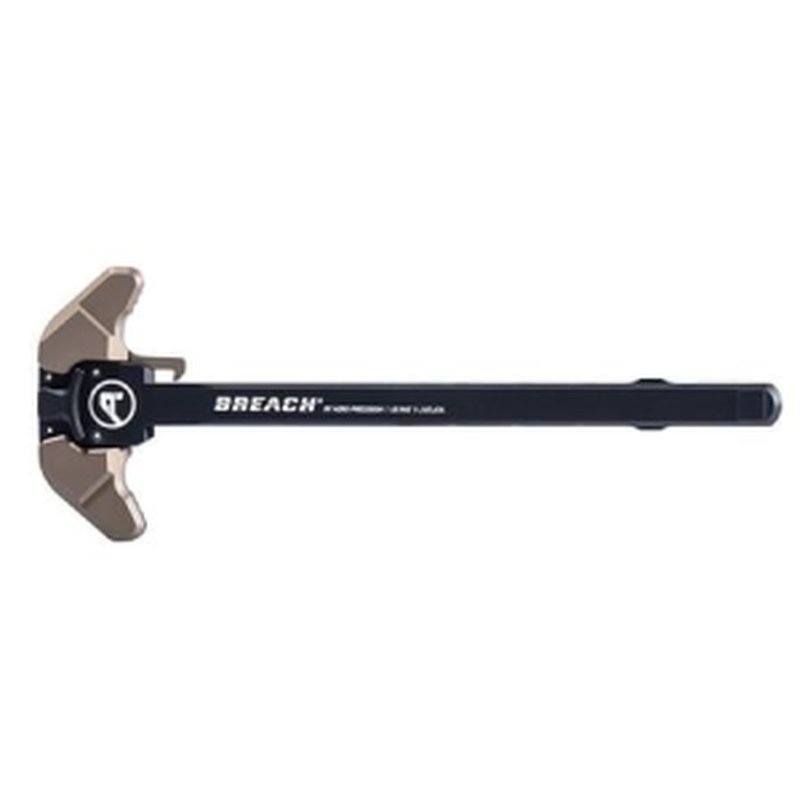 AR15 BREACH Ambi Charging Handle w/ Small Lever - Black/Kodiak Brown