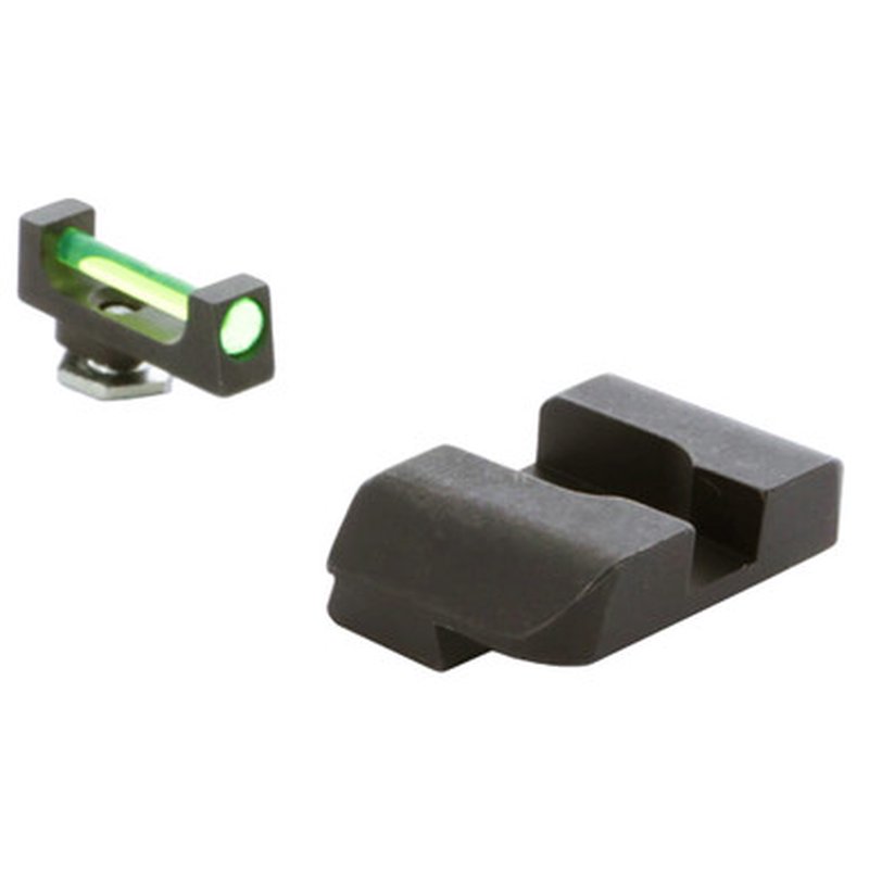 AmeriGlo Glock Green Fiber Optic Front & Black Rear Notch Sight Set