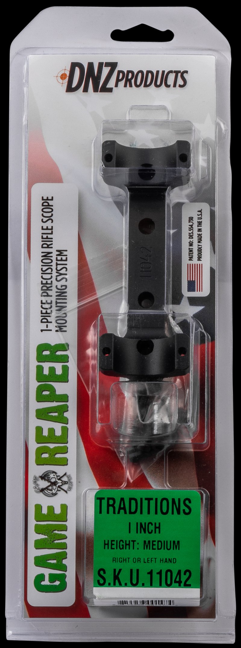 DNZ Game Reaper Traditions Scope Mount Ring Combo Matte Black 1
