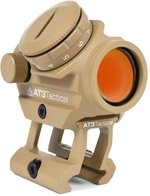 AT3 Tactical 1x23mm 2 MOA Red Dot Micro Red Dot Reflex Sight w 1" Height Riser
