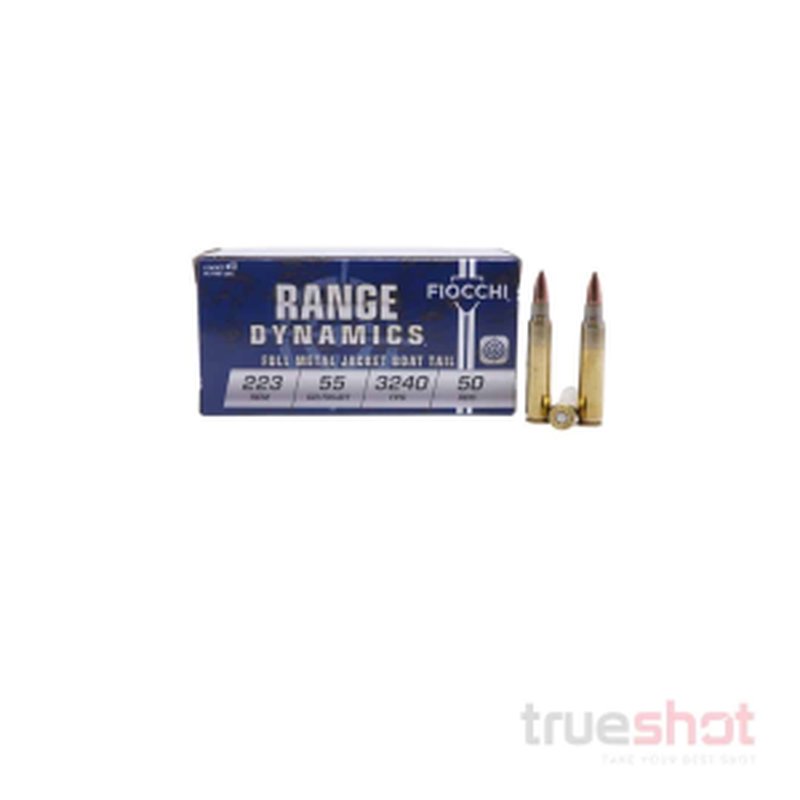 Fiocchi Range Dynamics 223 Rem 55 Grain FMJ Ammunition
