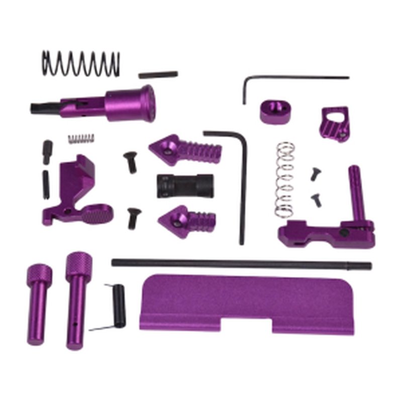 AR-STONER T-Series Complete AR-15 Lower Parts Kit (Purple) | Accented