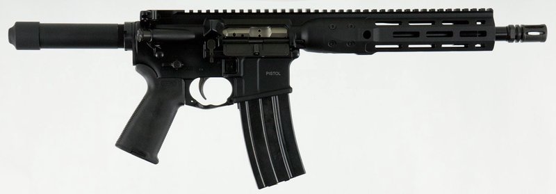 LWRC DI 5.56x45mm NATO Pistol with 10.50\" Black Steel Barrel