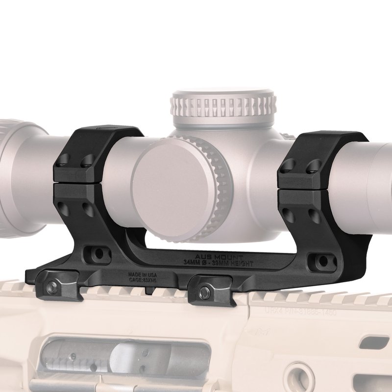 Reptilia AUS 34mm Optic Mount 7075T6 Aluminum MilSpec 1913 Picatinny Hard Anodized