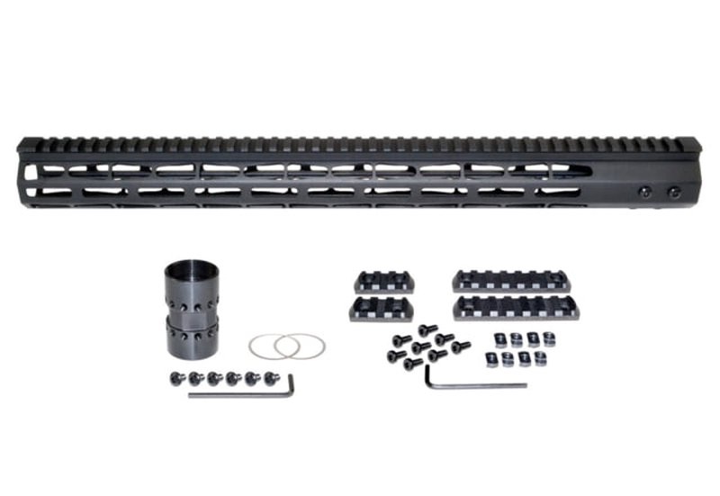 Presma AR-10 LR 308 Super Light M-LOK Series Free Float Handguards, DPMS Low Profile, Black, 19in