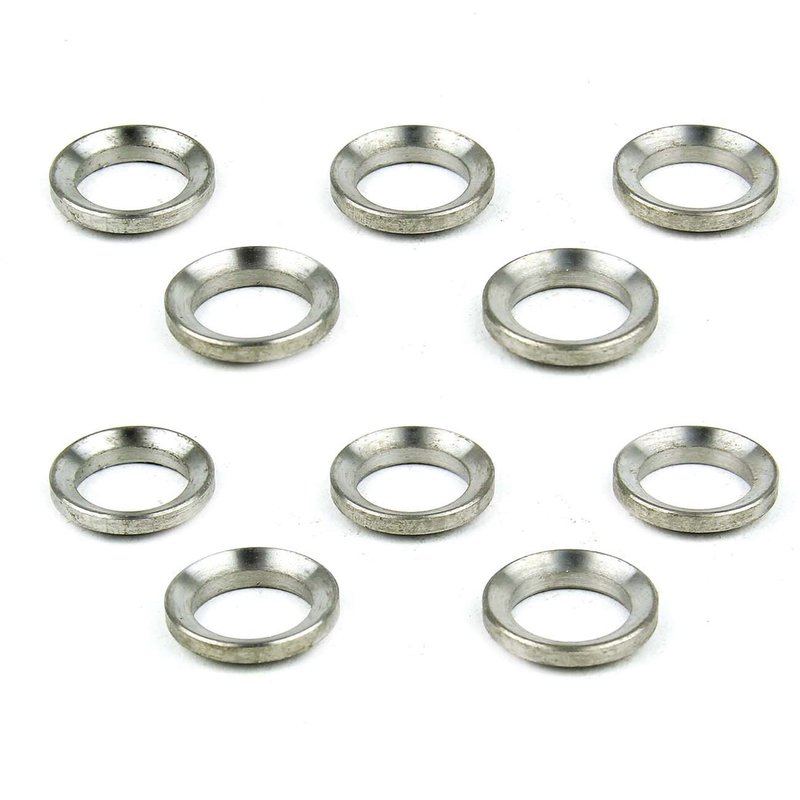 TacFire 10-Piece Muzzle Brake Crush Washer, Silver