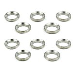TacFire 10-Piece Muzzle Brake Crush Washer, Silver