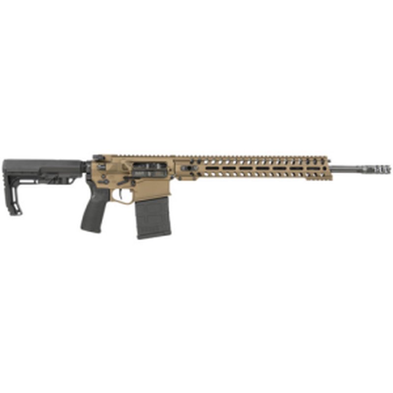 POF Revolution DI 308 Win 18.5" 20rd Semi-Auto AR15 Rifle - M-LOK - Burnt Bronze / Black
