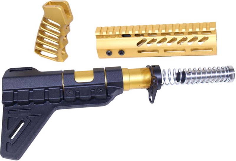 Guntec USA AR-15 Pistol Furniture Set with Micro Breach Pistol Brace