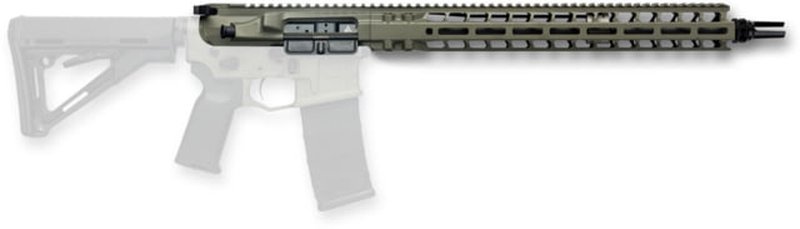 Radian Weapons Model 1 Complete Upper Receiver .223 Wylde 16 in Barrel Custom Mid Length 1-8 Twist 1/2x28 Thread M-LOK Deadair Flash Hider OD Green