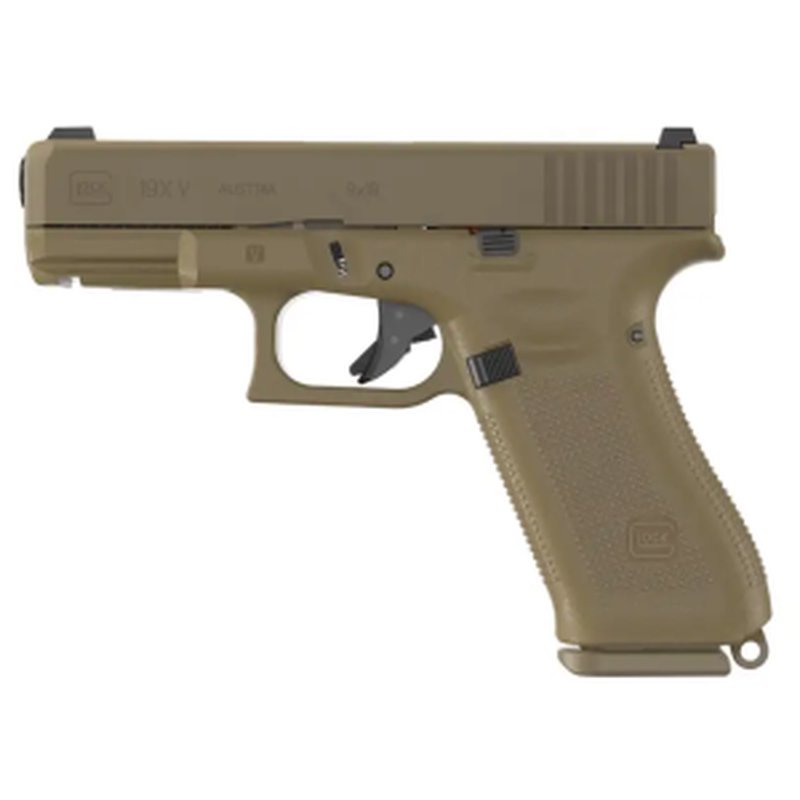 Glock G19X V 9mm Luger Semi-Auto Handgun 4.02" Barrel (3)10rd Mags FDE