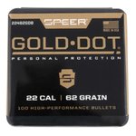 Speer Gold Dot Bonded Soft Point Ammunition .264 Caliber 62 Grain