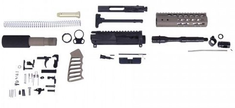 Guntec USA AR-15 Complete Ultralight Series Pistol Kit without Lower