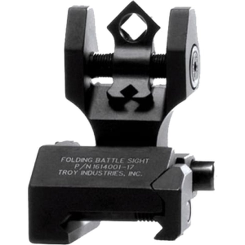 Troy DOARFBT00 Battle Sight Folding Rear DOA AR-15 Aluminum Black