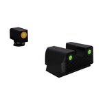 Rival Arms Tritium Standard Height Night Sight for Glock 17, 19 Pistols, Green with Orange Outline