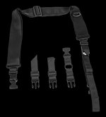 NcStar VISM 2-Point Sling Black Nylon Adjustable Bungee Sling
