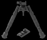 Leapers TLBP01B Bipod 7–9 in Adjustable Black Anodized Aluminum 360° Panning Tilt