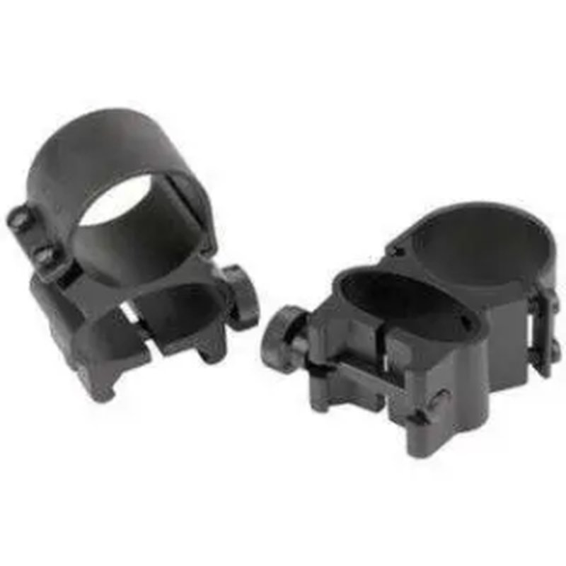 Weaver 49513 See-Thru Rings Weaver Detachable 1\" Black Gloss