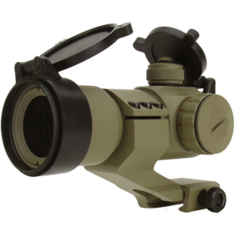 TacFire Red/Green Dot Sight 1x30 Dual Illumination Tan with Cantilever Mount