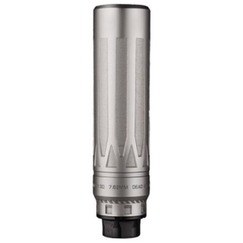 DEAD AIR Nomad-Ti XC Silver 7.62mm Silencer Xeno Adapter