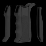 Hogue Modular OverMolded AR-15/M16 Pistol Grip Black Rubber Finger Grooves 13040
