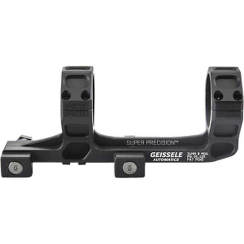 Geissele Automatics Super Precision Scope Mount/Ring Combo Extended Black Anodized Aluminum 34mm Tube Picatinny Rail Mount