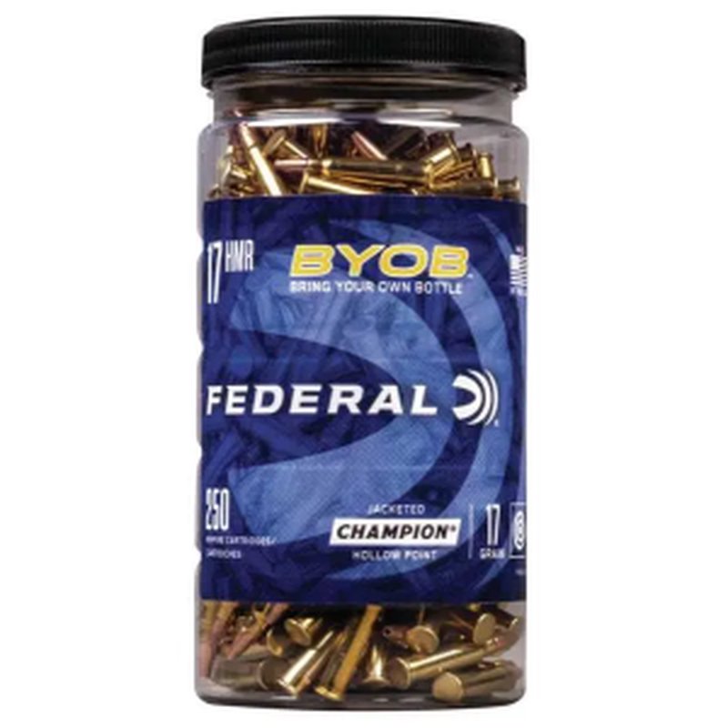 Federal 770BTL250 Small Game BYOB 17 HMR Speer TNT JHP 17gr 250 Rounds