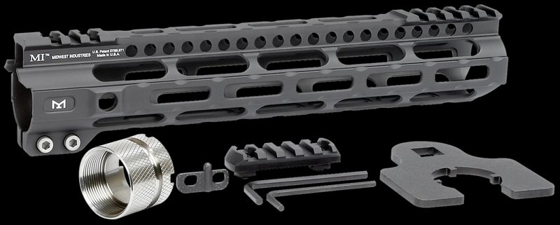 Midwest Industries Ultralight AR-15 Handguard 10.5in M-LOK Picatinny Black MIULW105