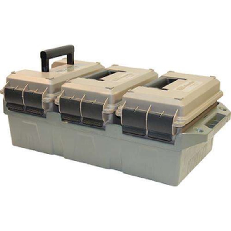 MTM 3-Can Ammo Crate 50 CAL Dark Earth Army Green