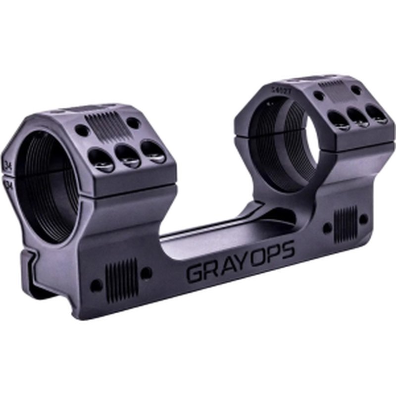 Gray Ops CNC Precision 1-Piece Picatinny 20 MOA Scope Mount 34mm Rings 1.260 Height