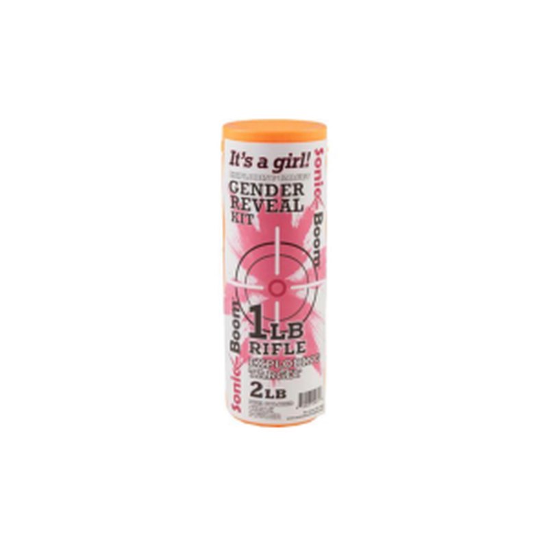 Sonic Boom Exploding Rifle Target Gender Reveal Kit Girl